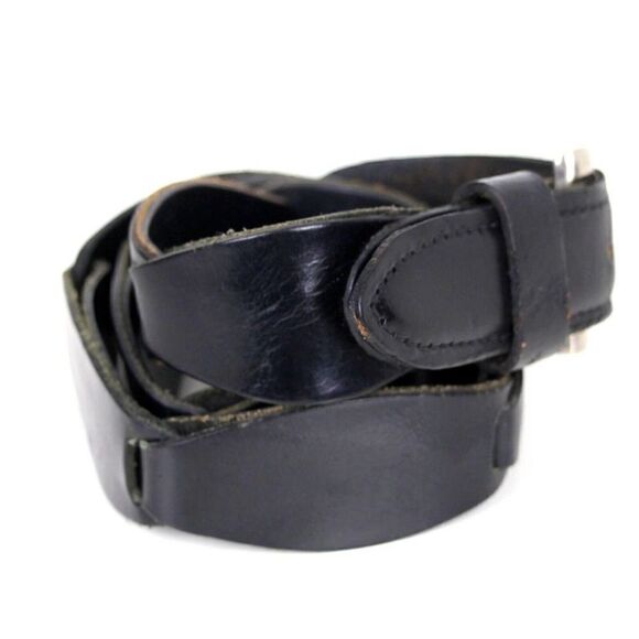 BRAIDED BLACK LEATHER 1.25"Wd DRESS CASUAL WOMEN'S BELT Sz S (A58 - Picture 5 of 11